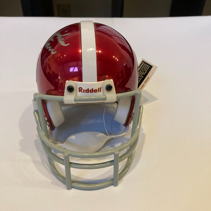 Bart Starr "Roll Tide" Signed Alabama Crimson Tide Riddell Mini Helmet JSA COA