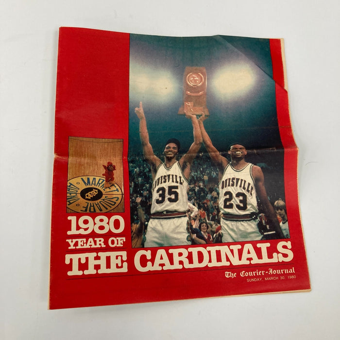 1980 University Of Louisville Cardinals NCAA Champs Team Signed Basketball JSA
