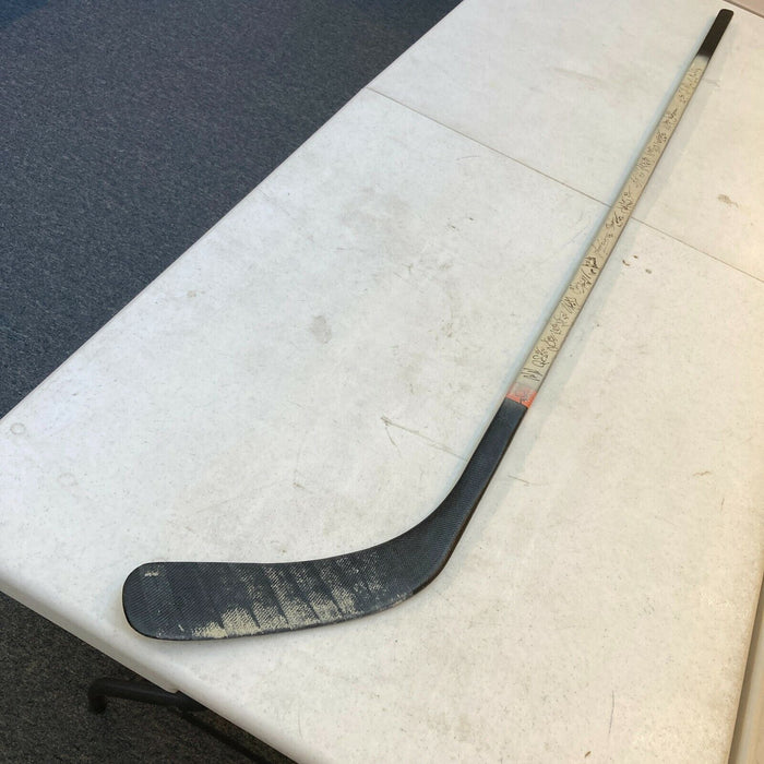 1996-97 San Jose Shark Team Signed Game Used Hockey Stick With JSA COA