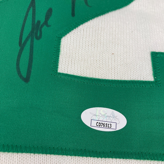 Joe Namath Twice Signed Champions 1968 New York Jets Authentic Jersey JSA COA