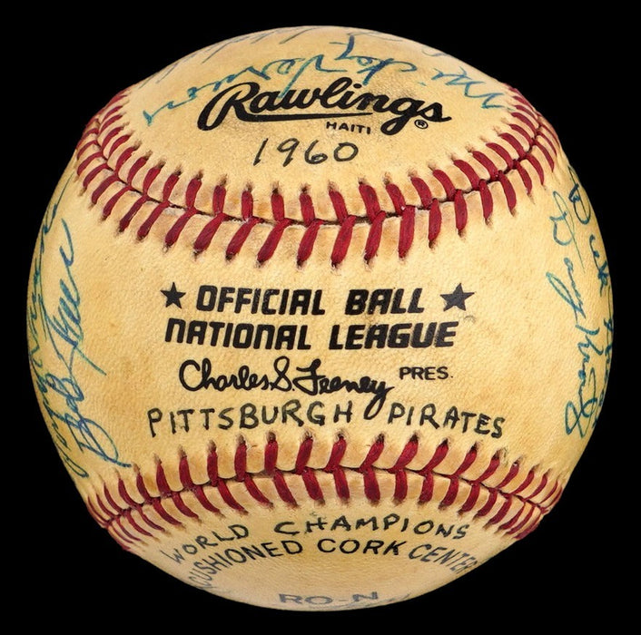 1960 Pittsburgh Pirates World Series Champs Team Signed Baseball 23 Sigs Beckett