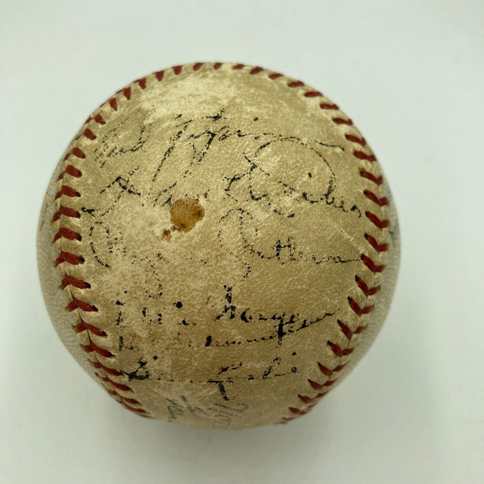 1936 New York Giants National League Champs Team Signed Baseball Mel Ott JSA COA