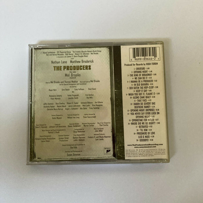 Mel Brooks, Matthew Broderick & Nathan Lane Signed The Producers CD JSA COA