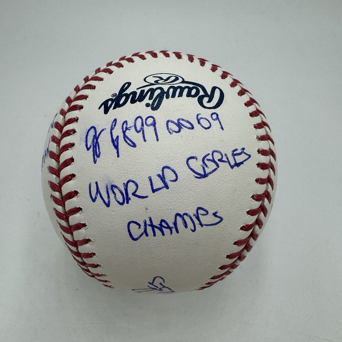John Sterling Signed Heavily Inscribed STAT Baseball JSA COA RARE!