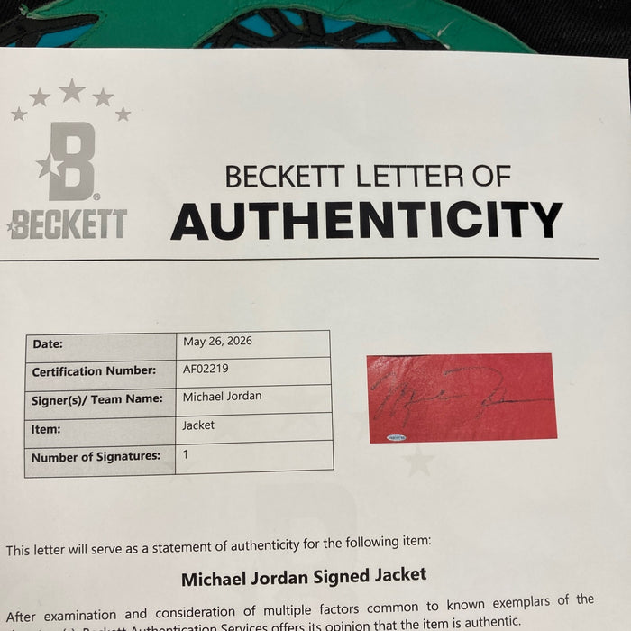Michael Jordan Signed Jeff Hamilton Custom Leather Jacket UDA Holo & Beckett COA