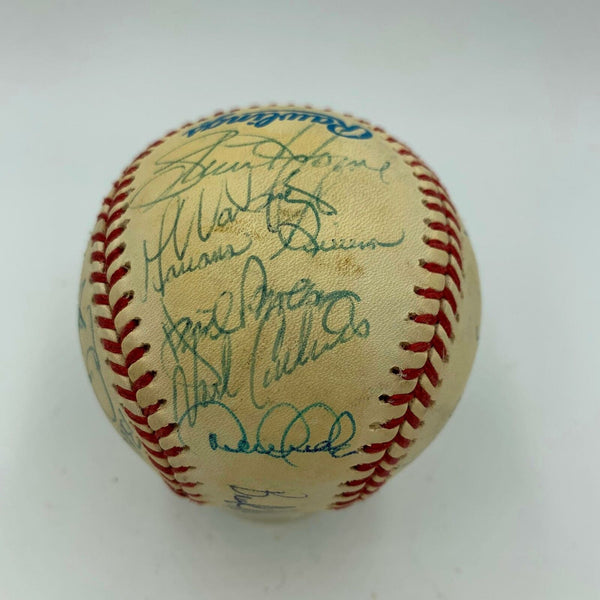 Derek Jeter Mariano Rivera Rookie Season 1995 Yankees Team Signed Baseball JSA