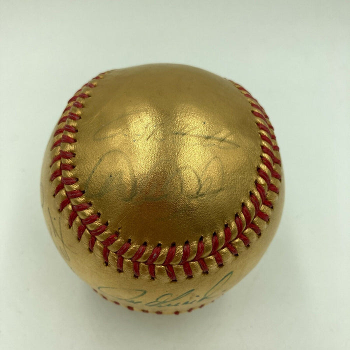 2009 New York Yankees Team Signed 24K Gold W.S. Baseball Derek Jeter Steiner COA