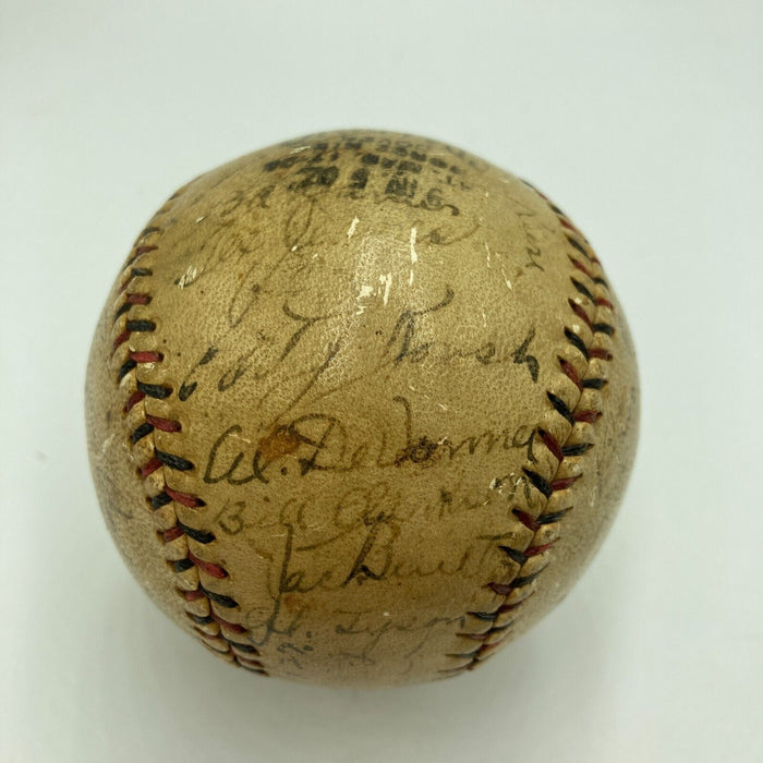 1927 New York Giants Team Signed Baseball John McGraw & Mel Ott JSA COA