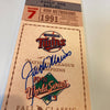 Jack Morris Signed 1991 World Series Game 7 Jumbo Ticket JSA COA
