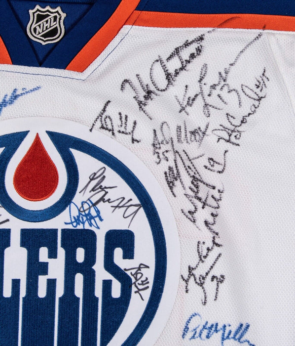 1983-84 Edmonton Oilers Stanley Cups Champs Team Signed Jersey Wayne Gretzky JSA