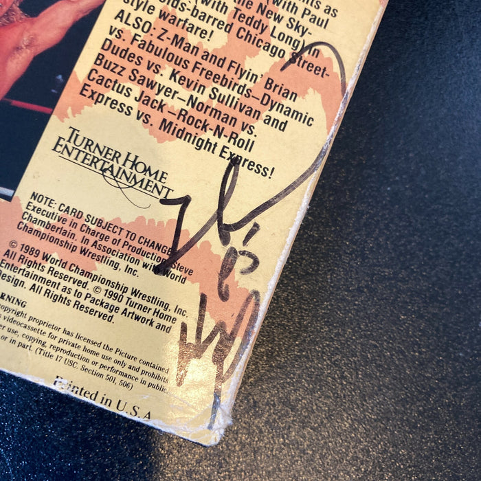 Ric Flair, Sting & Jim Cornette Signed Autographed WWF VHS Movie JSA COA