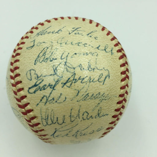Beautiful 1956 Cleveland Indians Team Signed American League Baseball JSA COA