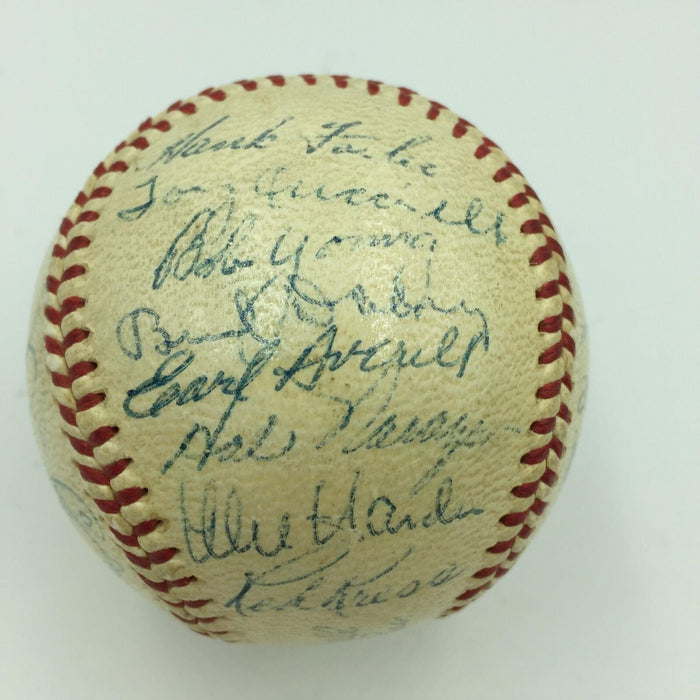 Beautiful 1956 Cleveland Indians Team Signed American League Baseball JSA COA