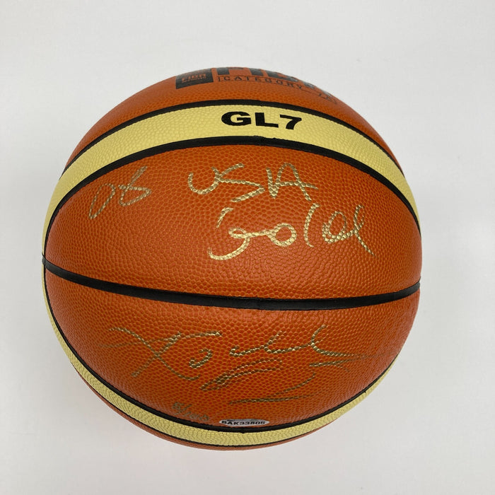 Kobe Bryant "2008 USA Gold" Signed Official Olympics FIBA Basketball UDA COA
