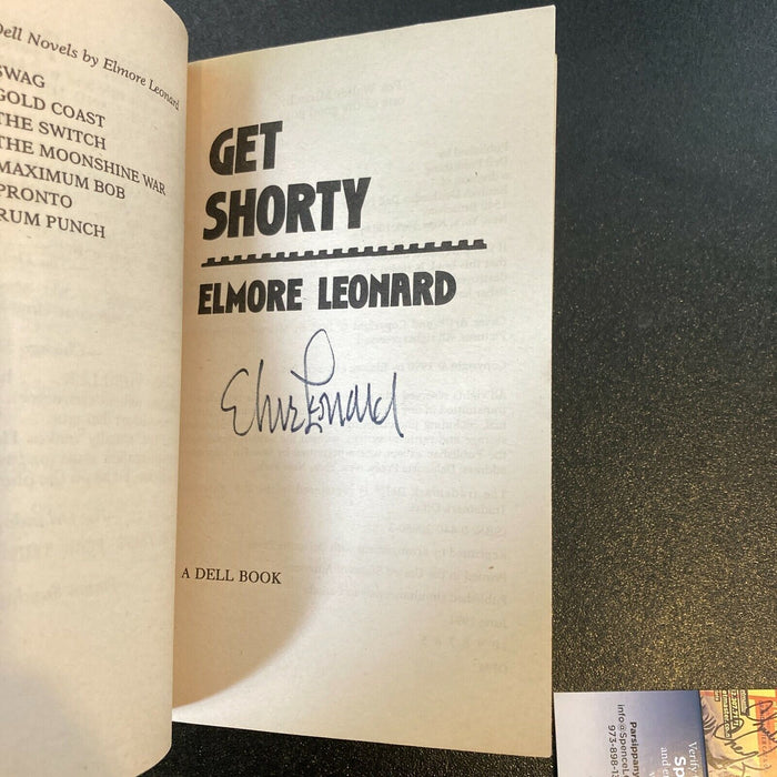 Rene Russo & Elmore Leonard Signed Autographed Get Shorty Book With JSA COA