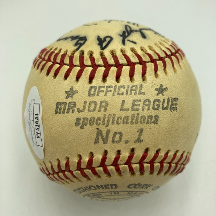 1970's HOF Multi Signed Baseball Freddie Lindstrom Burleigh Grimes JSA