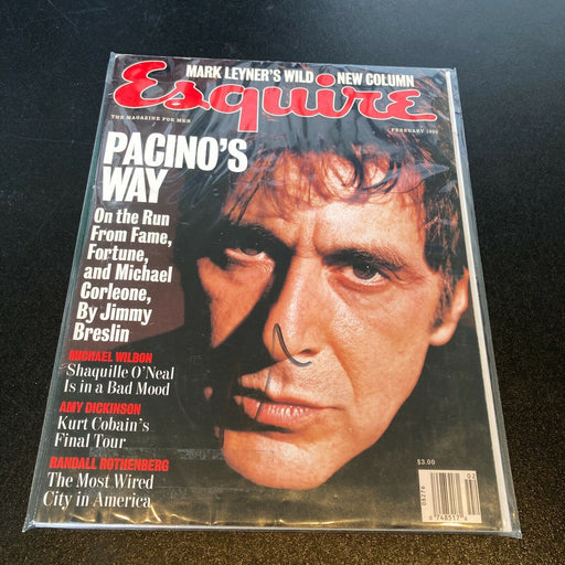 Al Pacino Godfather Signed Autographed Esquire Magazine In Person Authentic