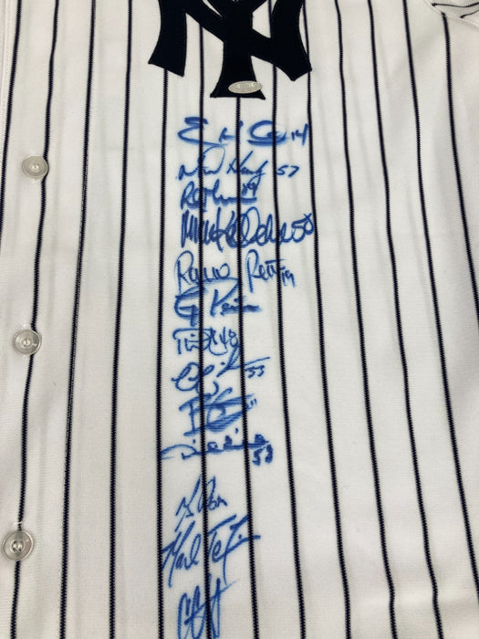 2009 New York Yankees World Series Champs Team Signed Jersey #5/6 Steiner & JSA