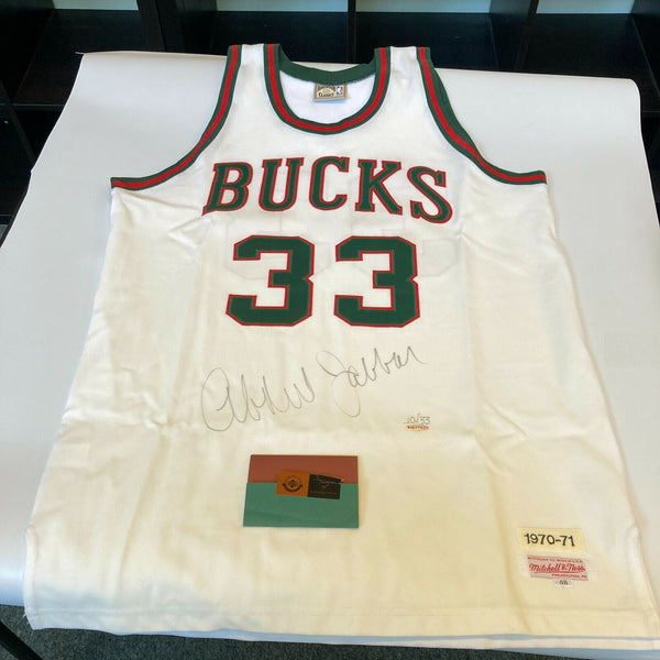 Kareem Abdul-Jabbar Signed Authentic Rookie Milwaukee Bucks Jersey UDA COA 10/33