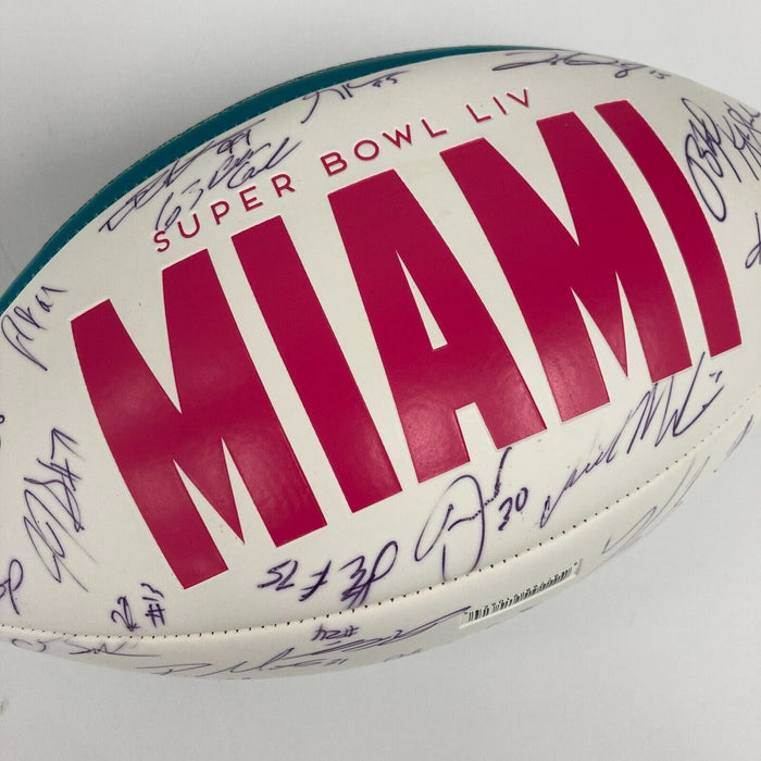 2019 San Francisco 49ers NFC Champs Team Signed Super Bowl LIV Football PSA DNA