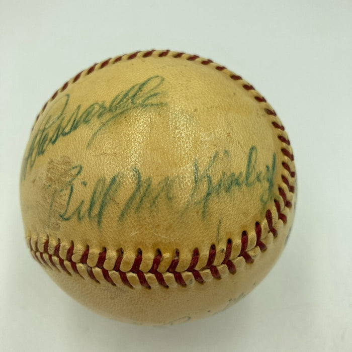 1952 World Series Signed Game Used Baseball Yankees VS. Dodgers MEARS COA