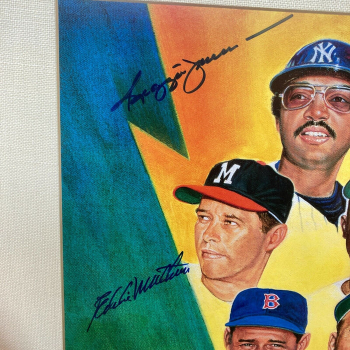 Beautiful 500 Home Run Club Signed Large Photo Mickey Mantle Ted Williams PSA