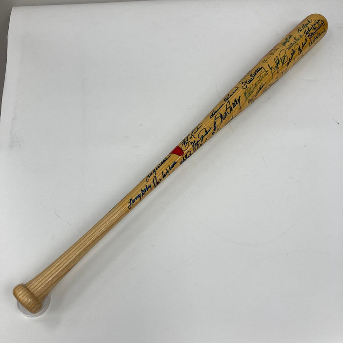 Willie Mays Hank Aaron Sandy Koufax Hall Of Fame Signed Baseball Bat 54 Sigs BAS