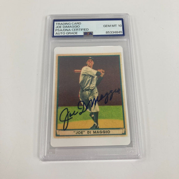 1941 Play Ball Joe Dimaggio Yankee Clipper Signed Porcelain Card PSA 10 GEM MINT