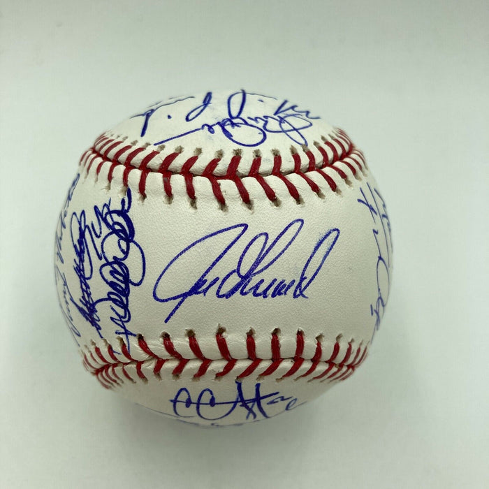 Beautiful 2012 NY Yankees Team Signed Baseball Derek Jeter Mariano Rivera JSA