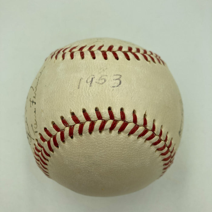 1951 Yankees World Series Champs Team Signed Baseball Mickey Mantle Rookie PSA