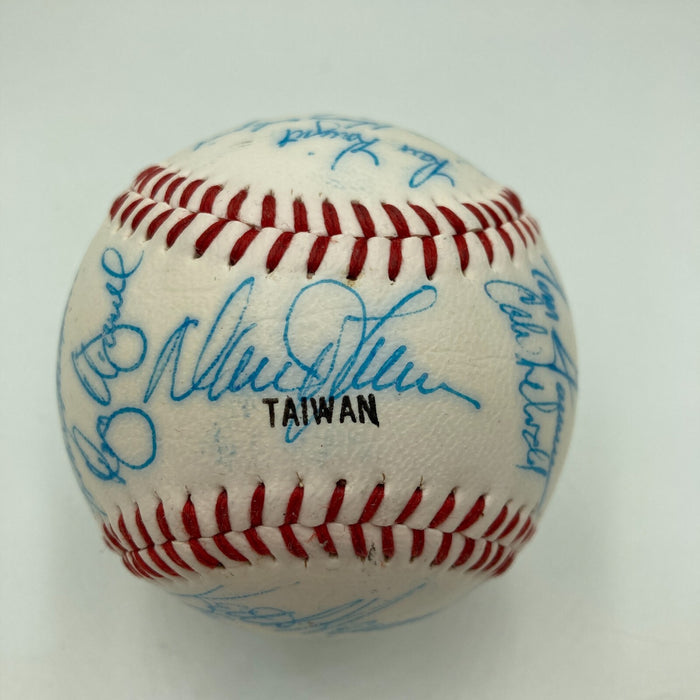 1985 - 1986 New York Mets Team Signed Baseball 28 Sigs With Gary Carter