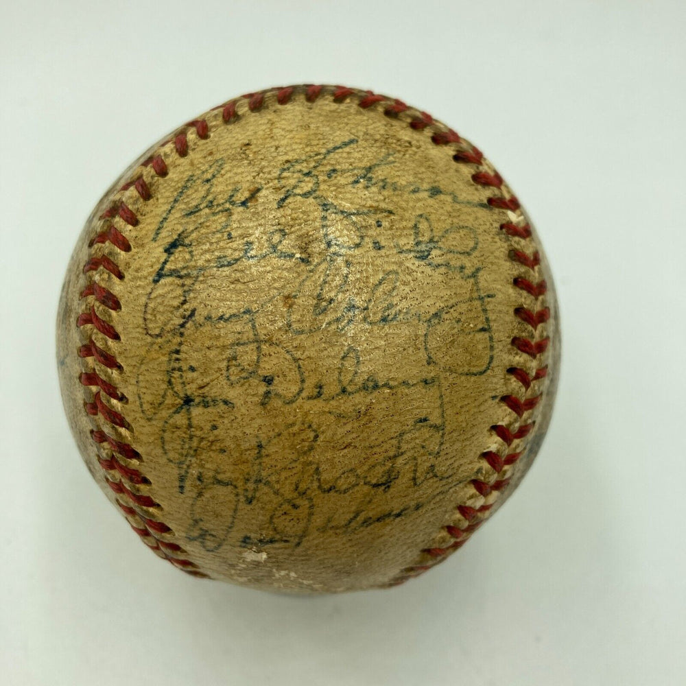 1950 New York Yankees World Series Champs Team Signed AL Baseball JSA COA