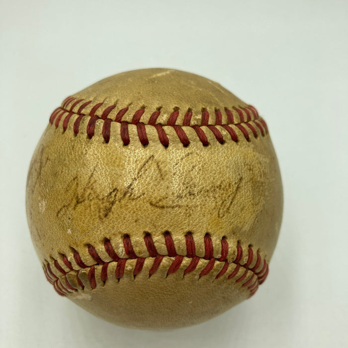 Hugh Casey Single Signed 1950's Baseball JSA Brooklyn Dodgers
