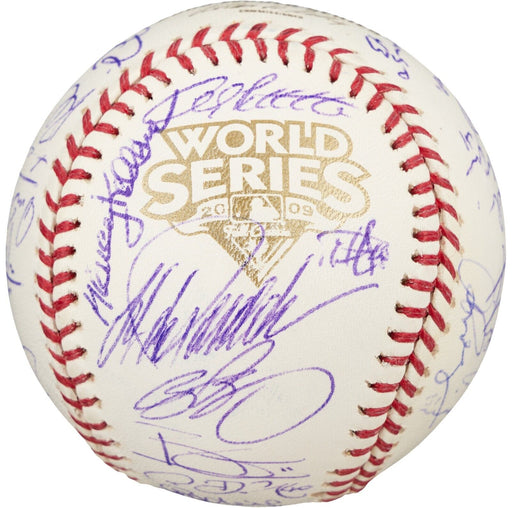 2009 New York Yankees Team Signed World Series Baseball Derek Jeter  Beckett COA
