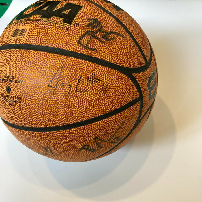 2007-08 NCAA Champions Kansas Jayhawks Team Signed Game Basketball PSA DNA COA