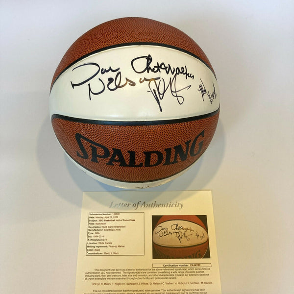 Phil Knight & Reggie Miller 2012 HOF Induction Class Signed Basketball JSA COA