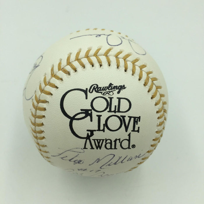 Gold Glove Winners Signed Official Gold Baseball With 11 Signatures JSA COA