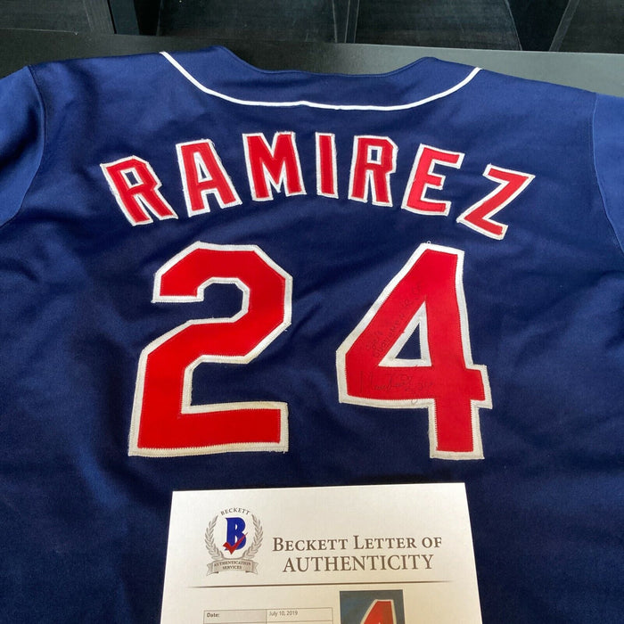 Manny Ramirez Signed Game Model 1990's Cleveland Indians Jersey JSA COA