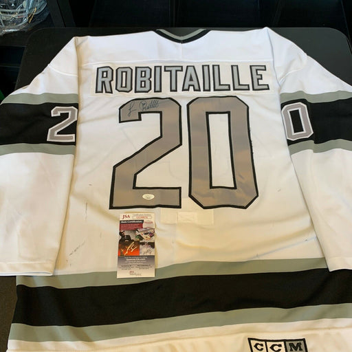 Luc Robitaille Signed Game Used 1980's Los Angeles Kings Jersey JSA Heavy Use