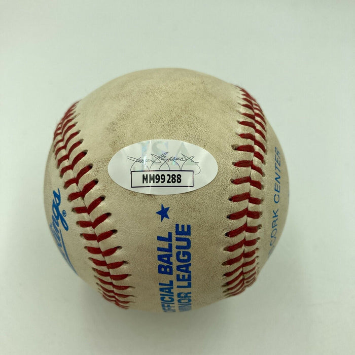 Raul Ibanez Signed Cycle Game 8-19-1997 Game Used Baseball With JSA COA