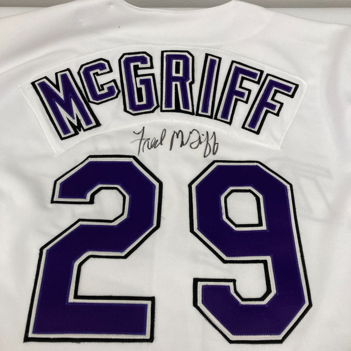 Fred McGriff Signed Game Issued Tampa Bay Devil Rays Russell Jersey JSA COA