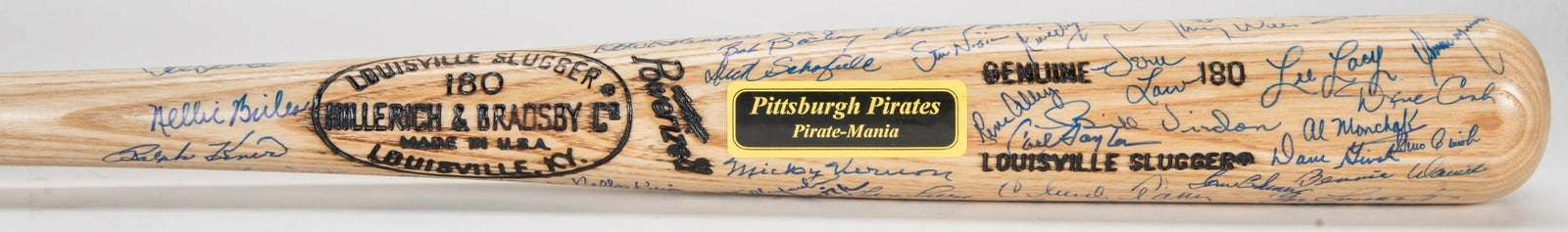 Pittsburgh Pirates Hall Of Fame & Legends Signed Bat 50 Sigs! With Beckett COA