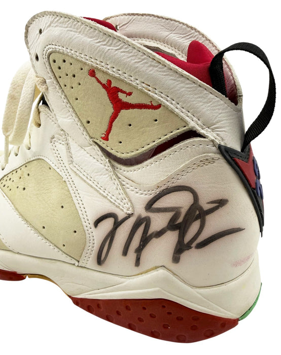 Michael Jordan Photo Matched Game Used Twice Signed 1992 Nike Sneakers JSA COA