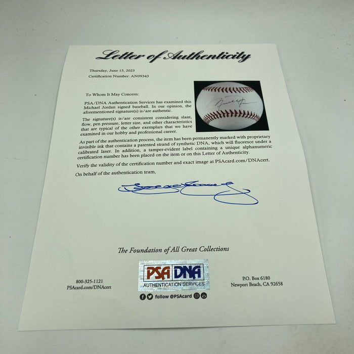 Michael Jordan Signed Autographed Baseball PSA DNA COA
