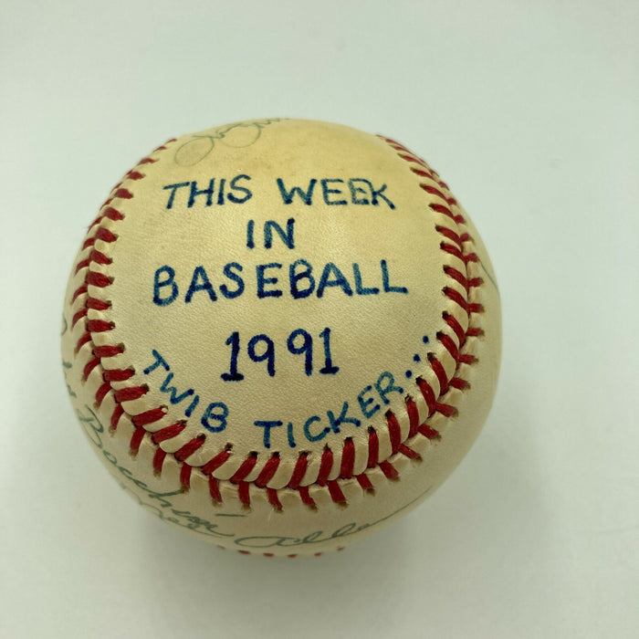 This Week In Baseball Broadcast Crew Signed 1991 All Star Game Baseball JSA COA