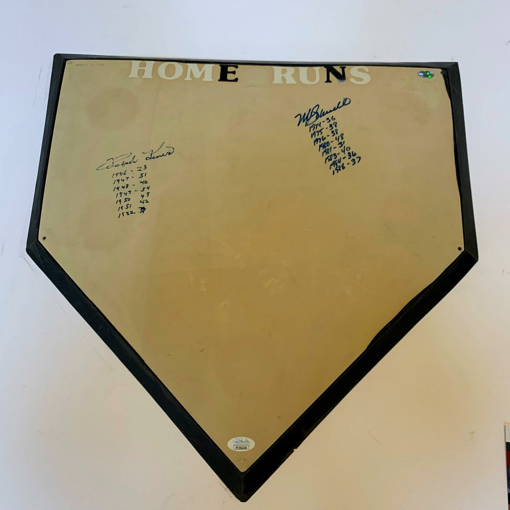 Mike Schmidt & Ralph Kiner Signed Heavily Inscribed Full Size Base With JSA COA