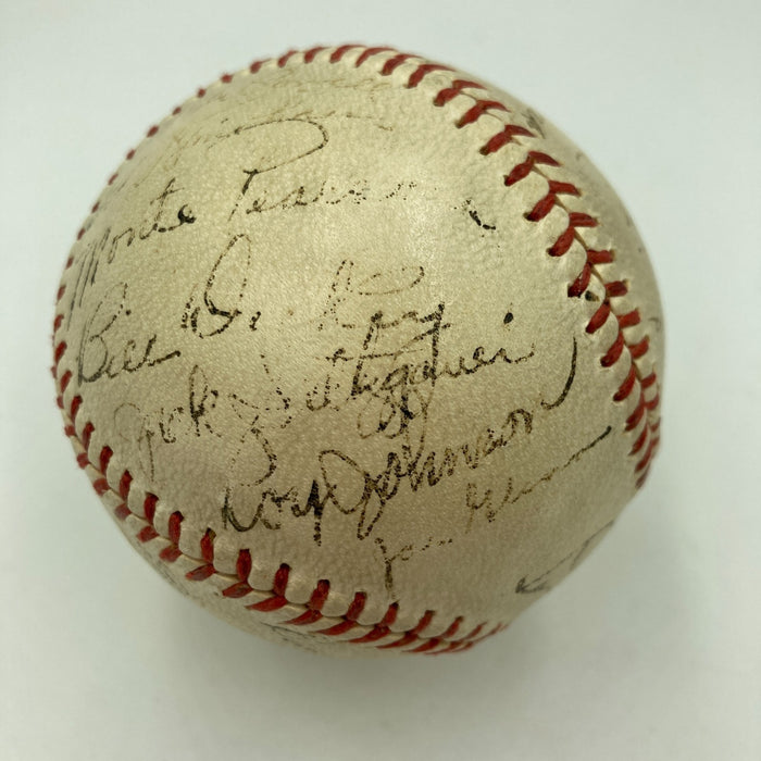 1936 New York Yankees World Series Champs Team Signed Baseball Lou Gehrig JSA