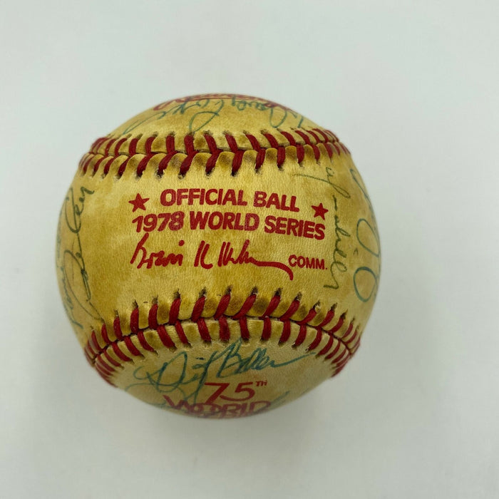 Historic 1978 Yankees & Dodgers Signed World Series Game Used Baseball JSA COA