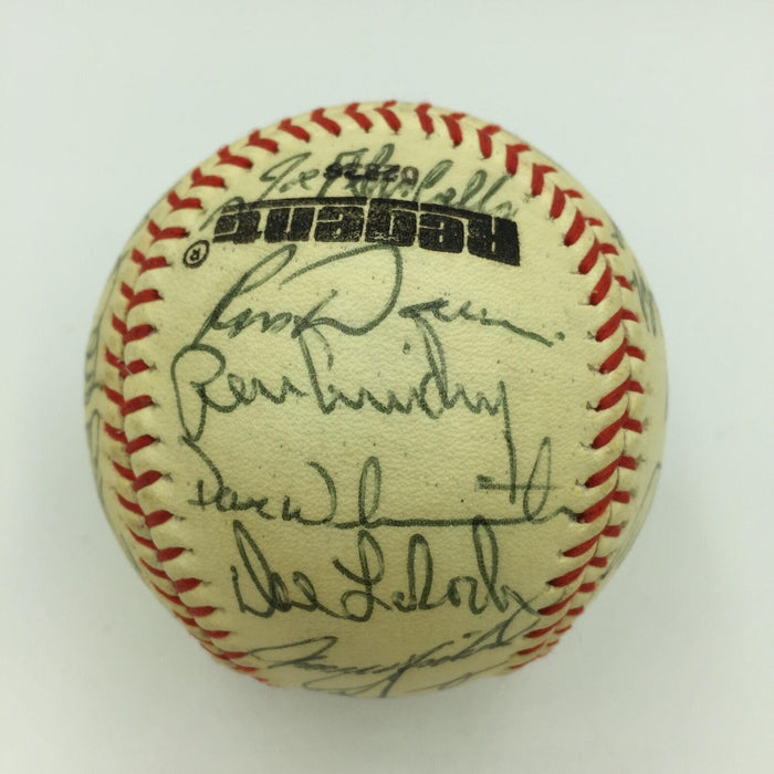 Beautiful 1981 New York Yankees American League Champs Team Signed Baseball JSA