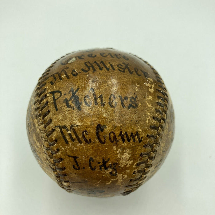 Historic Buffalo vs. Jersey City 1904 Signed Game Used Last Game Trophy Baseball